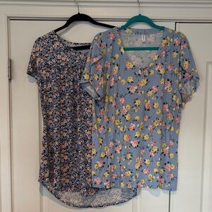 Size XXL Floral Print Women Tops